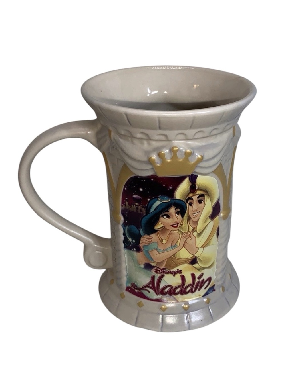 Disney Store Exclusive Aladdin Jasmine Sculpted Coffee Mug Cup 5” Ceramic 10oz